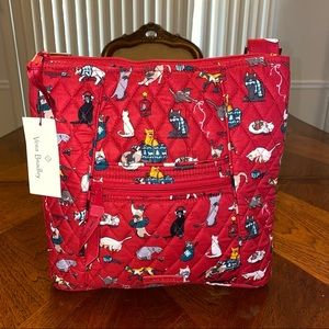 NWT Vera Bradley Hipster Crossbody Holiday Cats